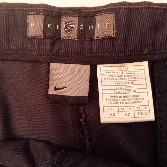 NIKE GOLF Shorts Mens 42 Navy Blue Chino Pleated Front Tennis Outdoor Sport - Picture 7 of 8